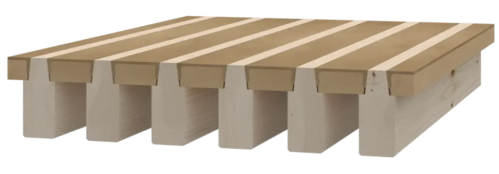 Lehmsteindecke mit Deckeneinhängeziegel aus Lehm von Leipfinger-Bader.