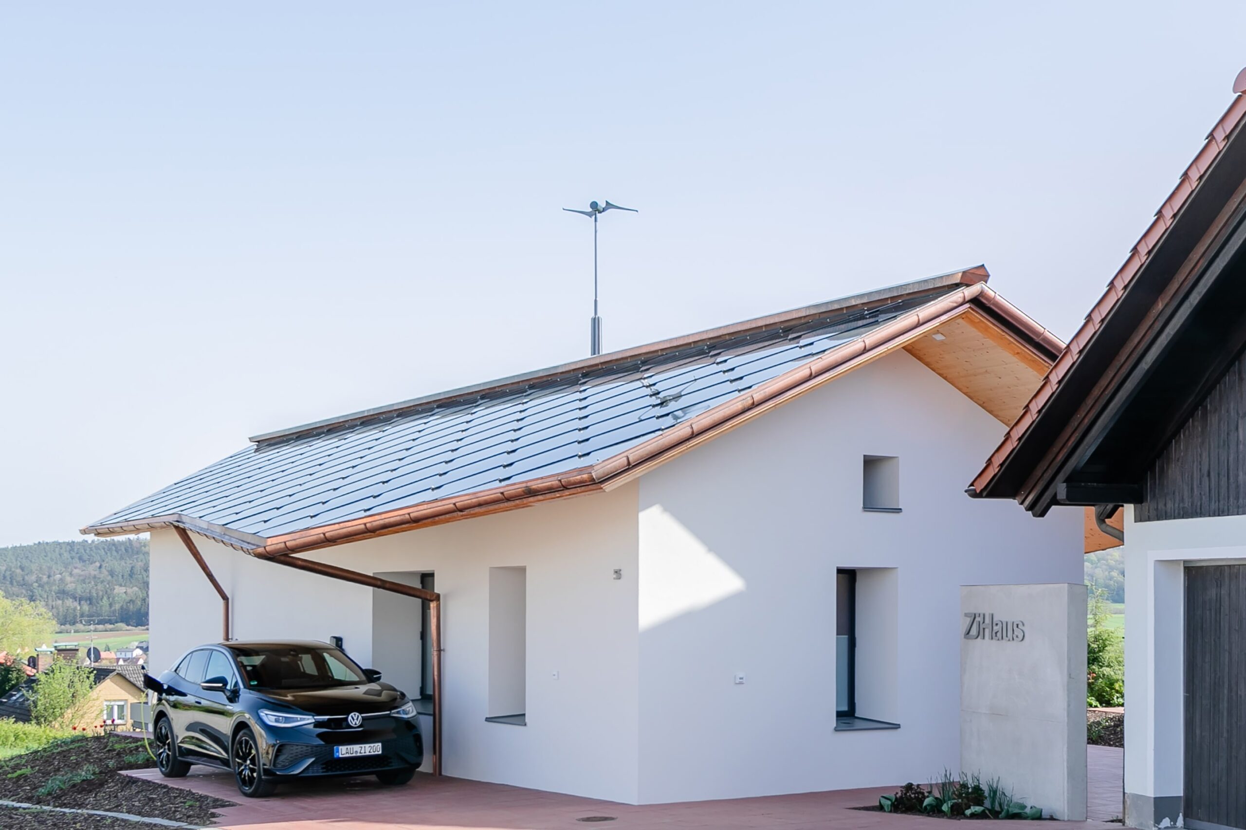 Außenansicht Haus ohne Ziegel