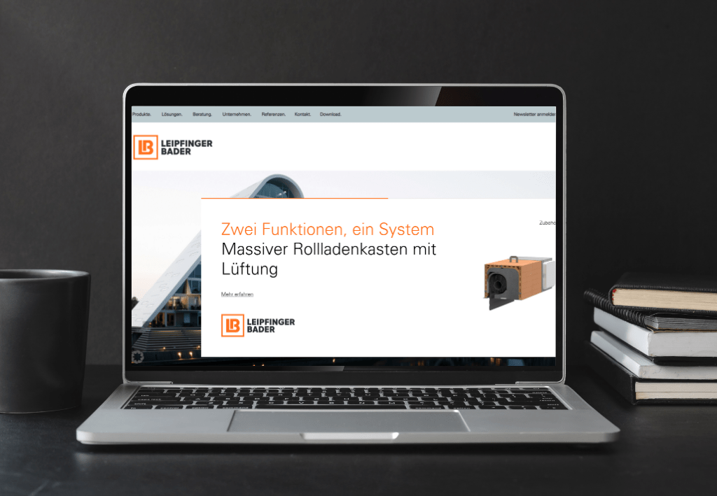 Leipfinger-Bader Webseite: Die anspruchsvollen Systemlösungen umfassen Ziegel-, Modulbau-, Lüftungs- und Heizsysteme sowie Lösungen für Boden, Decken, Holzbau, Lehm und Fassaden.