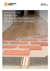 Abbild der elektrischen Flächenheizung mit Estrichziegel und Designestrichziegel.