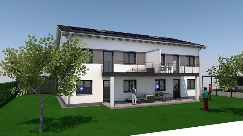 Rendering Ziegelfertigteile Mehrfamilienhaus in Neumarkt-St. Veit