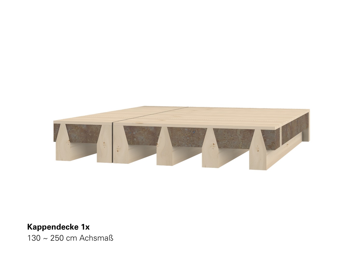 Kappendecke 1x mit Bezeichnung