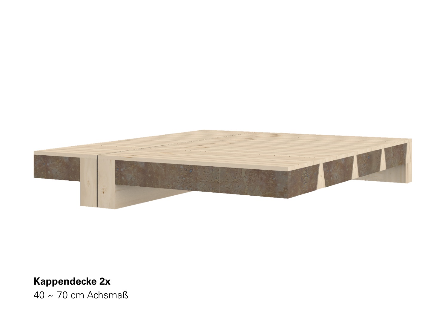 Kappendecke 2x mit Bezeichnung