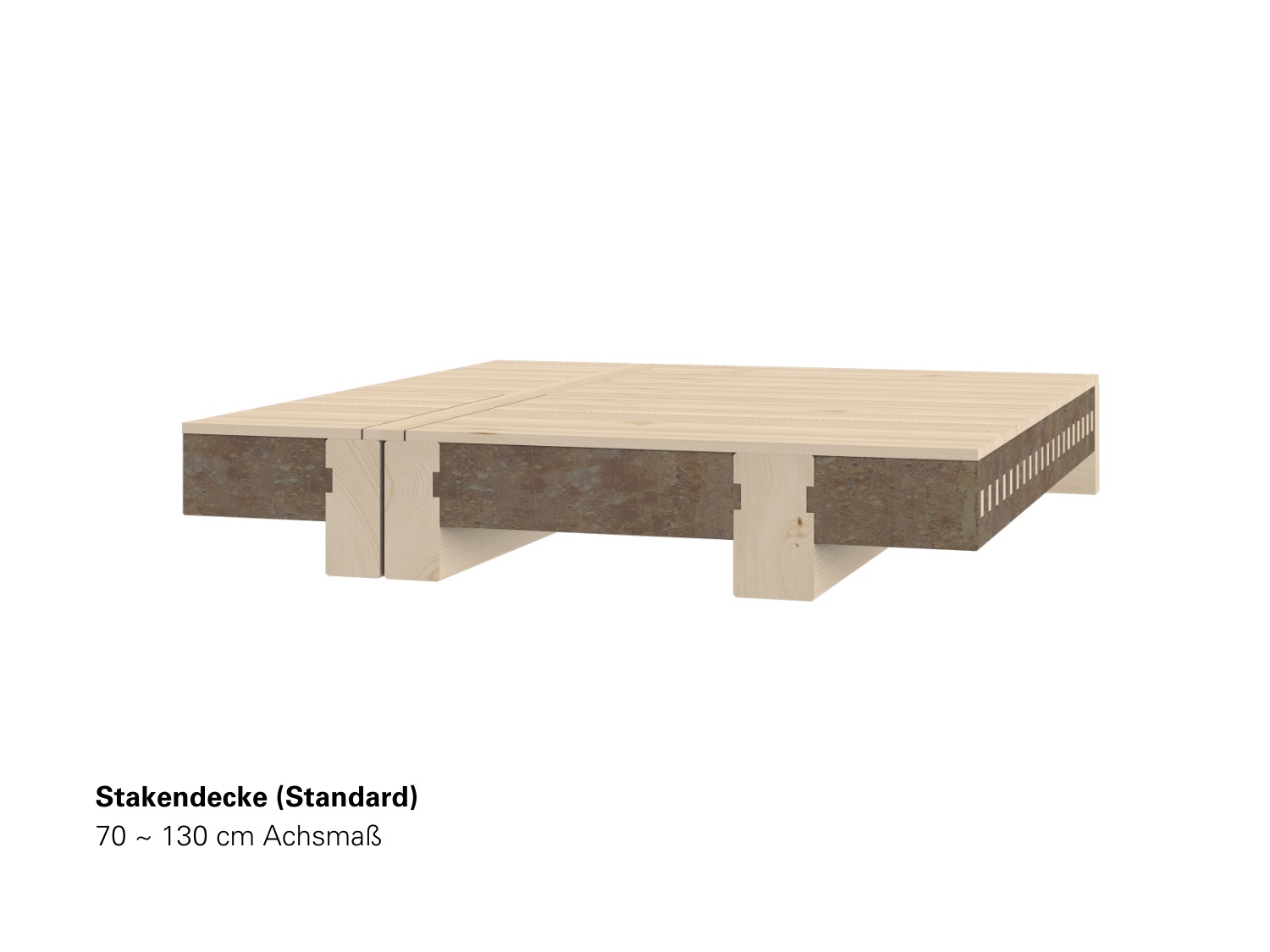 Stakendecke (Standard) mit Bezeichnung