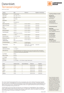 Datenblatt Terrassenziegel