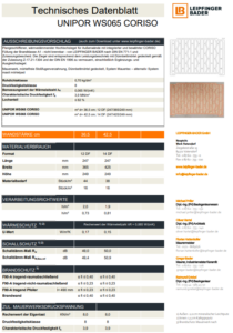 Datenblatt UNIPOR WS065 Coriso