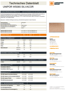 Datenblatt UNIPOR W065 Silvacor