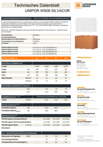 Datenblatt UNIPOR Silvacor WS08