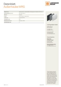 Datenblatt Außenhaube WRG