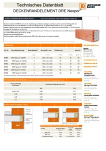 Technisches Datenblatt Deckenrandelement DRE Neopor®