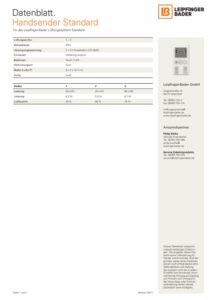 Datenblatt Handsender Standard