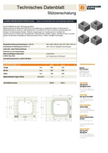 Technisches Datenblatt Stützenschalung
