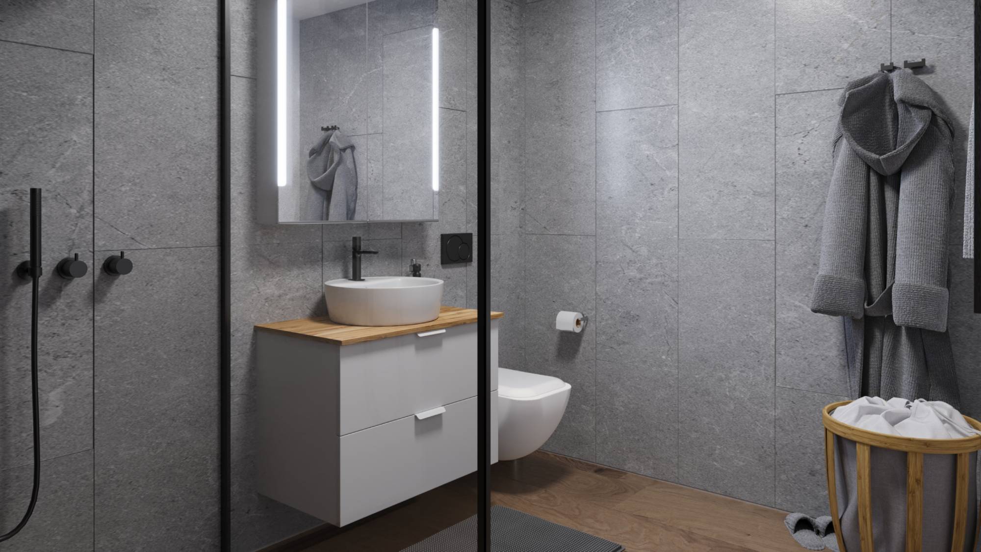 ZIEGELMODULE Leipfinger Bader Raumbeispiel 2-Zimmer-Apartment Möbelbeispiele