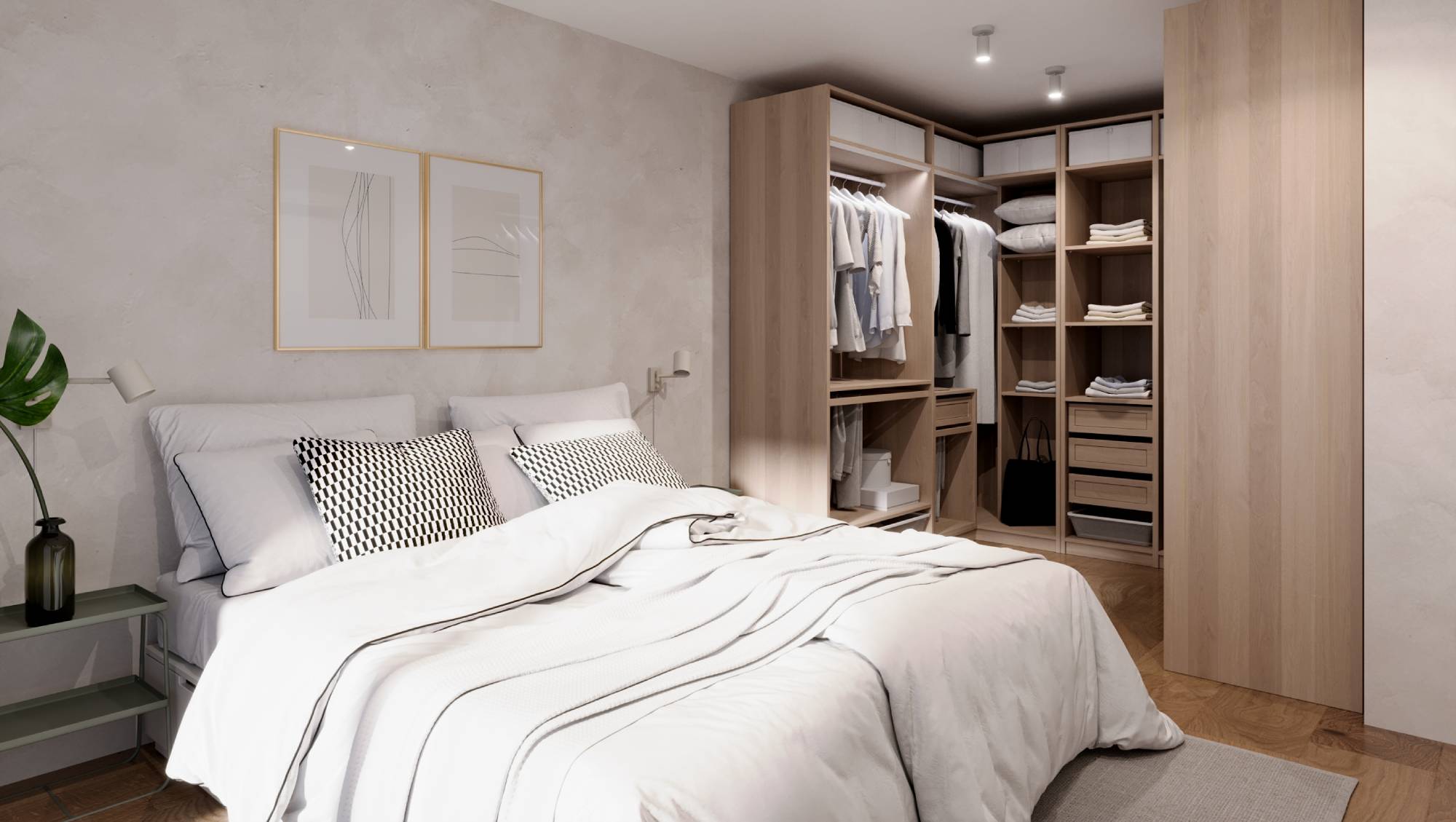 ZIEGELMODULE Leipfinger Bader Raumbeispiel 3-Zimmer-Apartment Möbelbeispiele