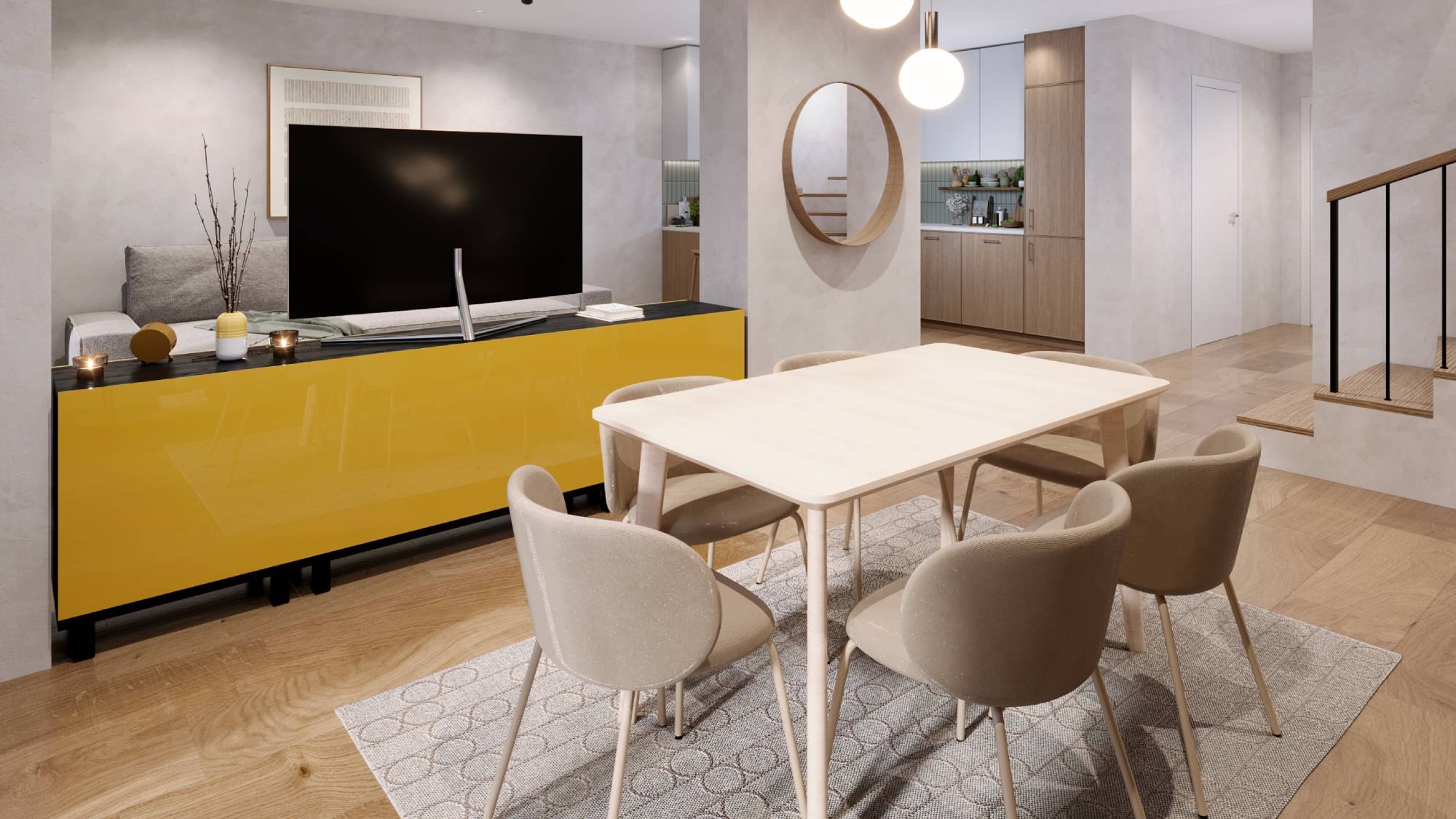 ZIEGELMODULE Leipfinger Bader Raumbeispiel Modular Modulhaus Doppelhaus Reihenhaus möbliert Beispiel