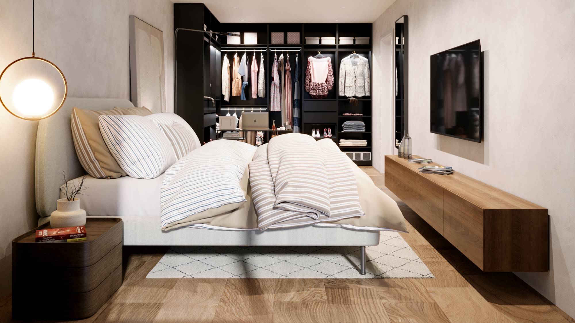 ZIEGELMODULE Leipfinger Bader Raumbeispiel Modular Modulhaus Doppelhaus Reihenhaus möbliert Beispiel