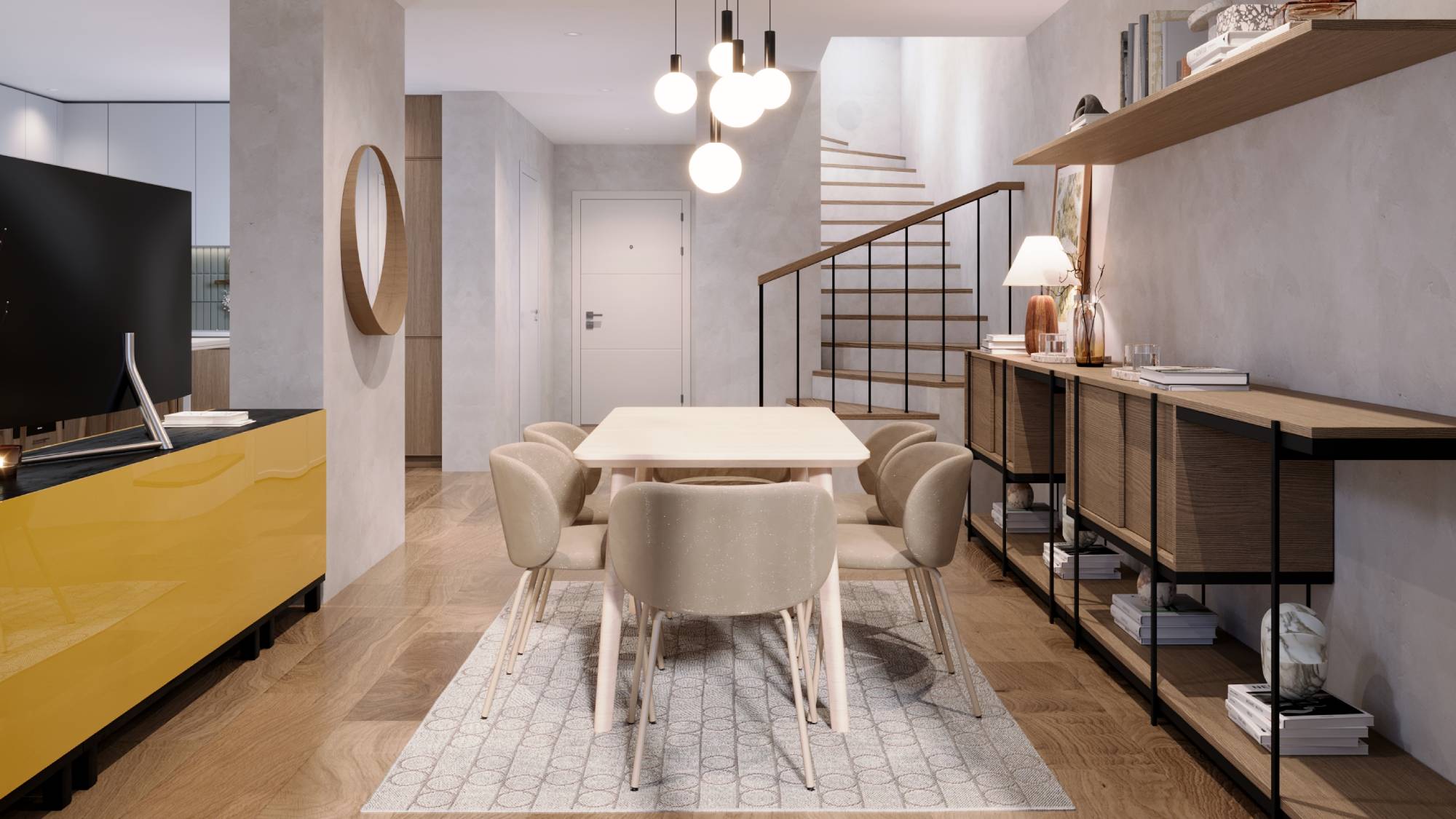 ZIEGELMODULE Leipfinger Bader Raumbeispiel Modular Modulhaus Doppelhaus Reihenhaus möbliert Beispiel