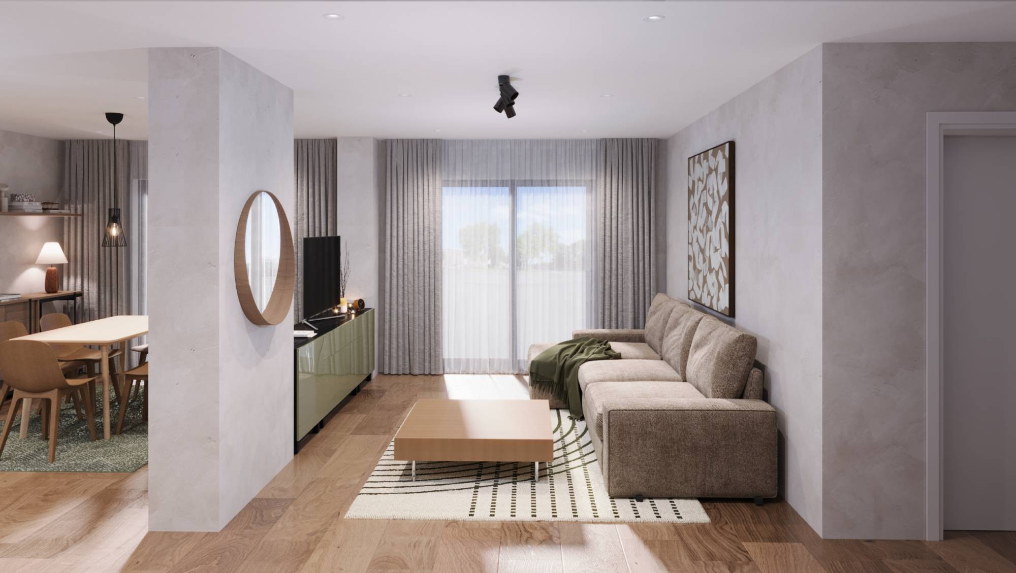 ZIEGELMODULE Leipfinger Bader Raumbeispiel 4-Zimmer-Apartment Möbelbeispiele Modulbau