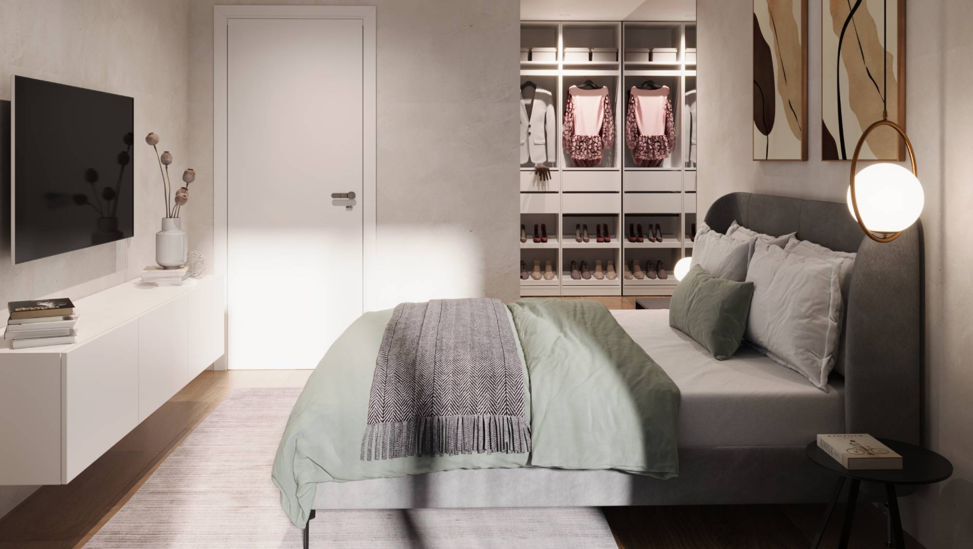 ZIEGELMODULE Leipfinger Bader Raumbeispiel 4-Zimmer-Apartment Möbelbeispiele Modulbau