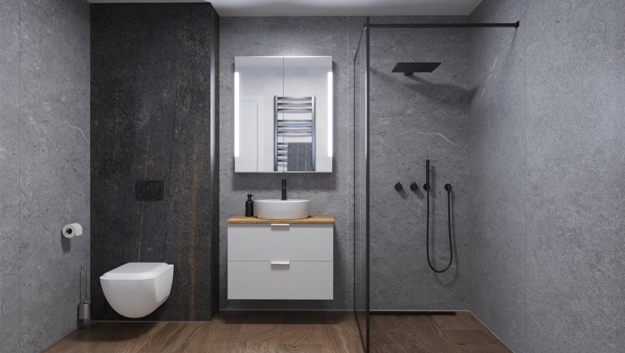 ZIEGELMODULE Leipfinger Bader Raumbeispiel 4-Zimmer-Apartment Möbelbeispiele Modulbau